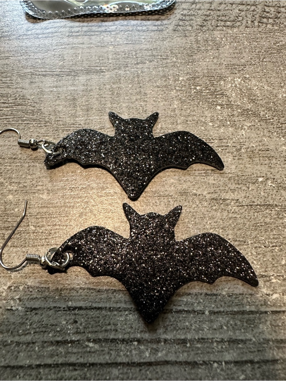 Glitter Bat Earrings‎ NWT
